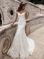 Charming Off Shoulder Sexy Mermaid White Lace Bridal Gown, Wedding Dresses, WD0058