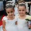 White Backless Applique Flower Girl Dresses, Tulle Lovely Little Girl Dresses, D1197