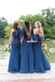 Mismatched Chiffon A-Line Simple Floor-Length Bridesmaid Dress, D1412