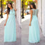 Sleeveless Unique Bridesmaid Dress, Chiffon Floor-Length Bridesmaid Dress, Cheap Bridesmaid Dress, D151