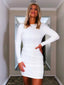 Elegant Mermaid Long Sleeves Open-Back Homecoming Dress, HC020