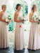 Charming A-line Chiffon Sleeveless Simple Backless Bridesmaid Dress, FC2254