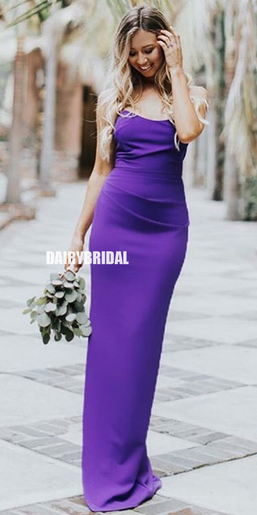 Charming Mermaid Backless Sexy Slit Newest Bridesmaid Dress, FC2546