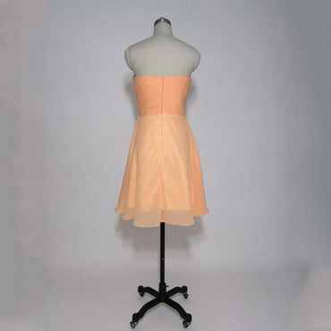 Short Bridesmaid Dress, Pleat Bridesmaid Dress, Sweet Heart Bridesmaid Dress, Chiffon Bridesmaid dress, Wedding Party Dress, LB0270