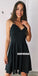 Inexpensive Black A-line Chiffon Simple Homecoming Dress, FC2730