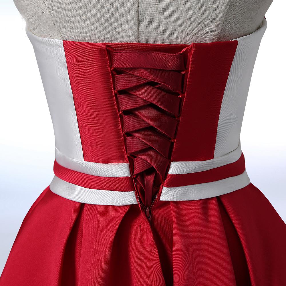 Short Homecoming Dress, Satin Homecoming Dress, Sweet Heart Homecoming Dress, Contrast Color Junior School Dress, Graduation Dress, Sleeveless Homecoming Dress, LB0314