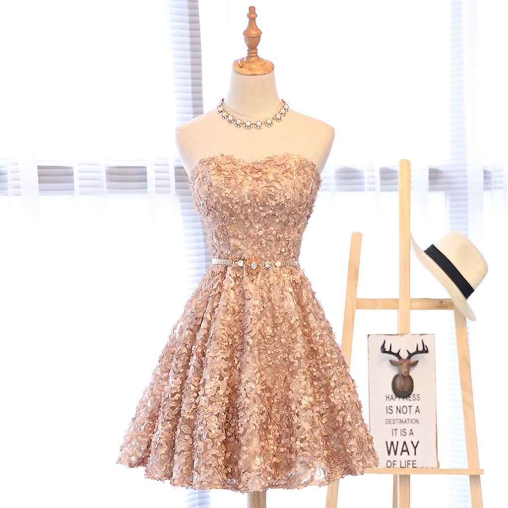 Short Homecoming Dress, Tulle Homecoming Dress, Knee-Length Homecoming Dress, Applique Junior School Dress, Sleeveless Homecoming Dress, Sweet Heart Homecoming Dress, LB0387