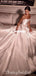 Honest A-line Satin Straight Neckline Backless Wedding Dresses, FC4320