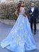 Long Prom Dresses, Tulle Prom Dresses, Beautiful Party Prom Dresses, Applique Evening Dresses, Off-Shoulder Prom Dresses , V-Neck Floor-Length Prom Dresses, LB0445