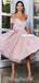 Off Shoulder A-line Organza Different Colors Homecoming Dress, FC4492