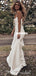 Simple Design Mermaid Corss Back Sexy Jersey Wedding Dress, FC4555