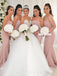 Straight Neckline Mermaid Sxey Backless Floor-Length Bridesmaid Dress, FC4557