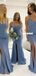 New Arrival Spaghetti Straps Mermaid V-neck Long Bridesmaid Dress, FC6022