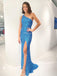 Sparkle Mermaid One-Shoulder Sexy Slit Long Prom Dresses, FC6524