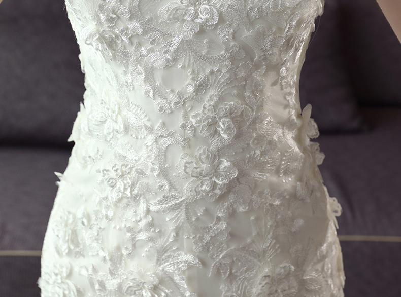 Long Wedding Dress, Charming Wedding Dress, Sleeveless Wedding Dress, Lace Bridal Dress, Mermaid Wedding Dress, Applique Wedding Dress, LB0708