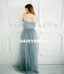 Charming Spaghetti Straps Two Pieces Tulle A-Line Backless Bridesmaid Dress, D1180