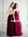 Newest Sequin Top A-Line Two Pieces Tulle Mismatched Bridesmaid Dresses, D1181