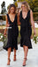 Black Sexy Deep V-neck Mermaid Backless Bridesmaid Dress, FC5311