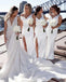 Charming Mermaid Sleeveless V-neck Long Bridesmaid Dress, FC5879