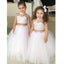 Halter Two Pieces Tulle Flower Girl Dresses, Applique Lovely Little Girl Dresses,  D1355