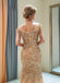 Sparkly Sequin Cap Sleeve Tulle Mermaid Backless Beaded Prom Dress, FC1777