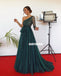 Charming One-Shoulder Long Sleeve A-line Sparkly tulle Prom Dresses, FC2387