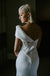 Charming One Shoulder Mermaid Backless Slit Chiffon Wedding Dresses, FC1670